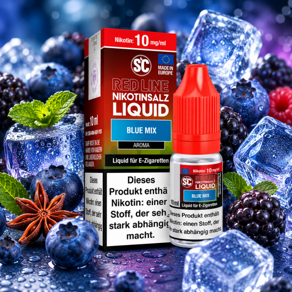 Blue Mix Nikotinsalz Liquid SC Red Line