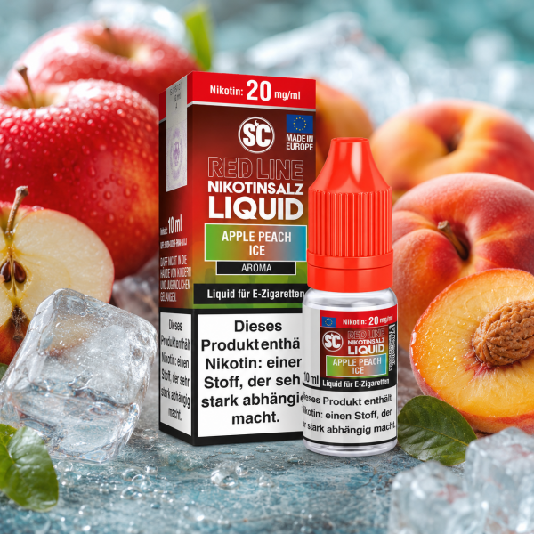Apple Peach Ice Nikotinsalz Liquid SC Red Line