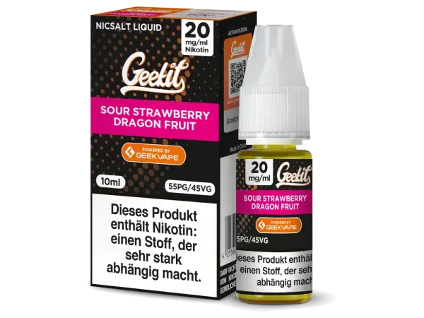 Geekit Sour Strawberry Dragon Fruit Liquid Nikotinsalz Geekvape