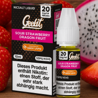 Geekit Sour Strawberry Dragon Fruit Liquid Nikotinsalz...