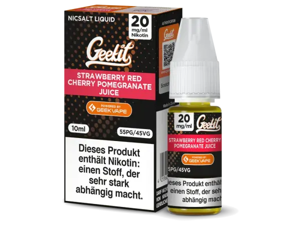 Geekit Strawberry Red Cherry Pomegranate Juice Liquid Nikotinsalz Geekvape