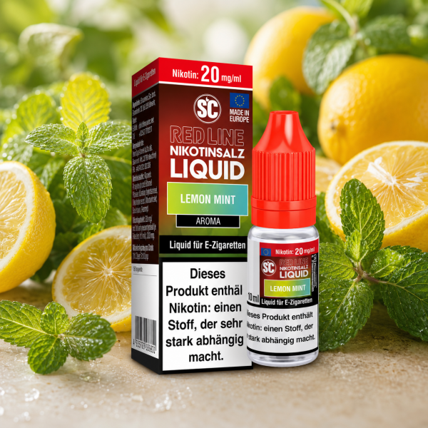 Lemon Mint Nikotinsalz Liquid SC Red Line