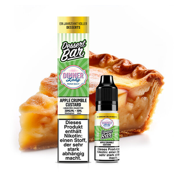 Apple Crumble Custard Nikotinsalz Liquid Dinner Lady