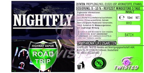 Road Trip - Nightfly - Aroma Twisted 10ml