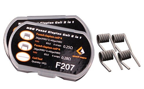 GeekVape - N90 Fused Clapton Coil 2 in 1 (8 Stck) F207