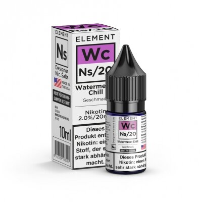 Watermelon Chill - WC - Ns20 - 20mg - e-Liquid - 10ml - Element