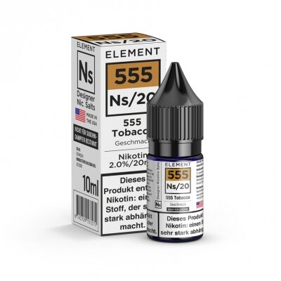 555 Tabak - Ns20 - 20mg - e-Liquid - 10ml - Element