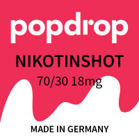 Popdrop Nikotinshot - 18mg/ml - 70/30 (VG/PG)